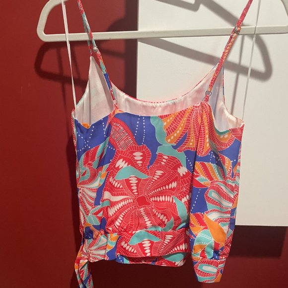 Alice & Trixie Spaghetti Strap Top with Banded Waist & Side Tie Size XS - Picture 3 of 4